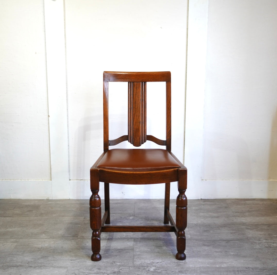 英国アンティーク バルボスレッグ ダイニングチェア 【2】 中古 小ぶり