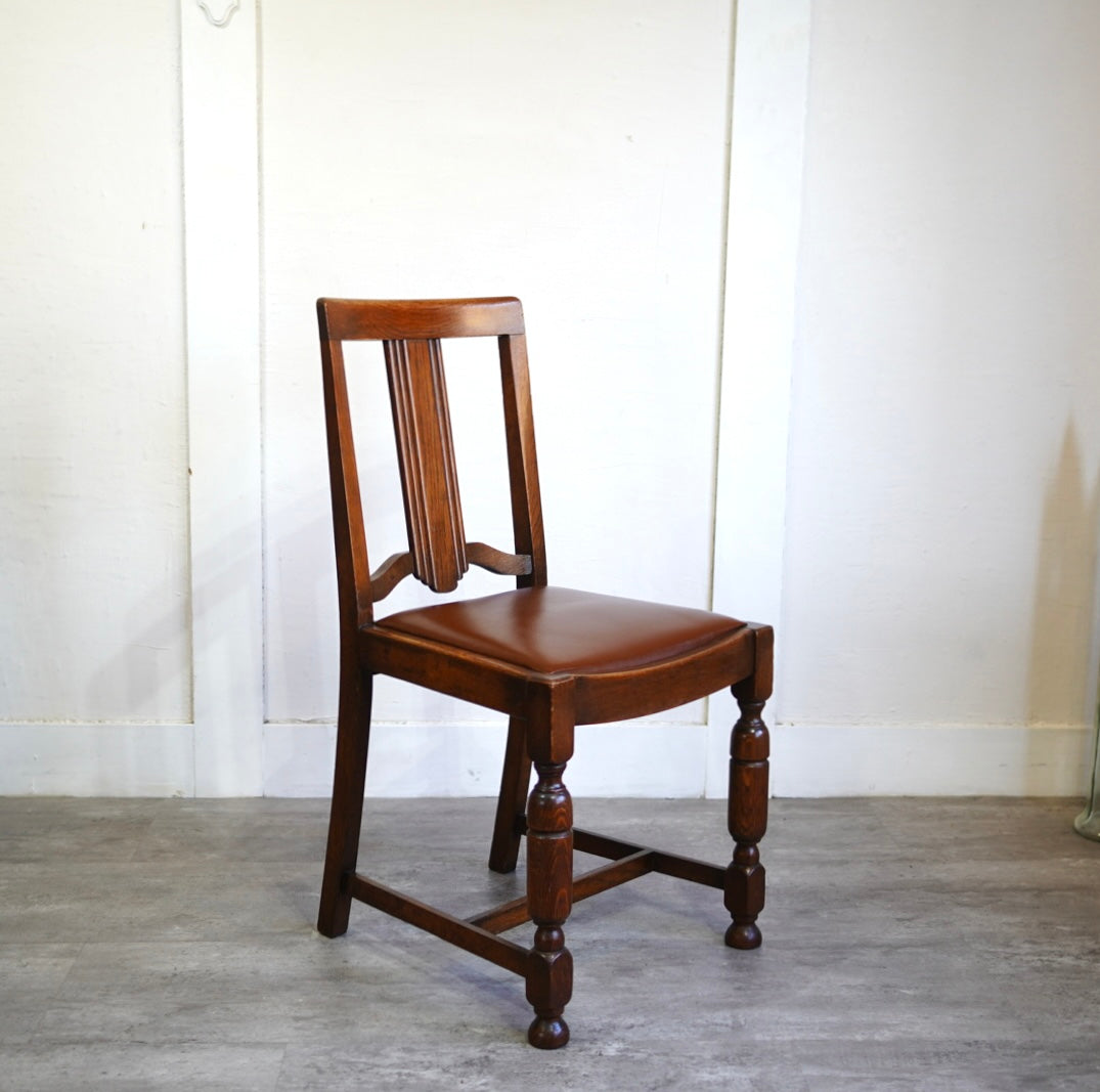 英国アンティーク バルボスレッグ ダイニングチェア 【2】
