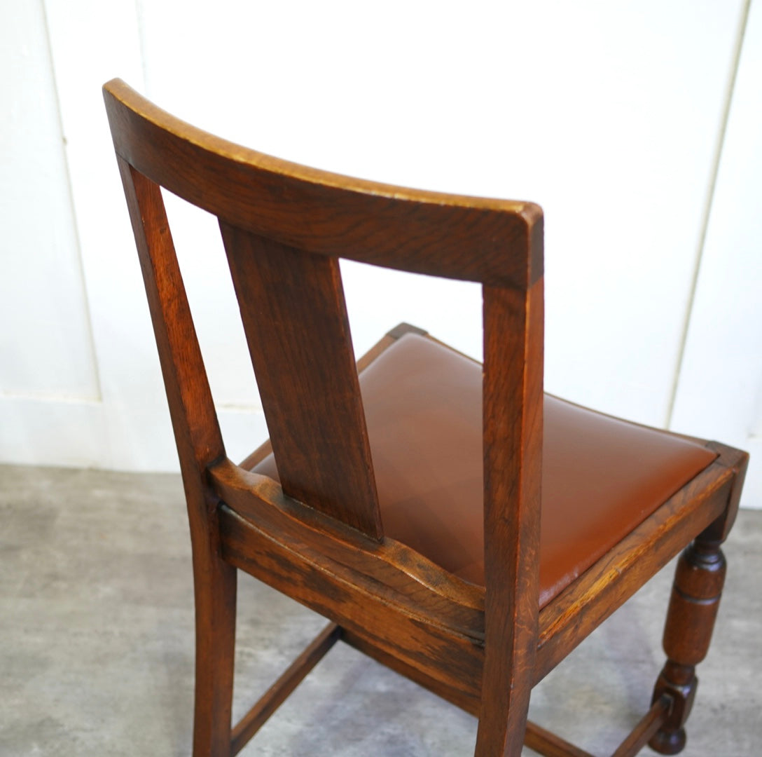 英国アンティーク バルボスレッグ ダイニングチェア 【2】 中古 小ぶり