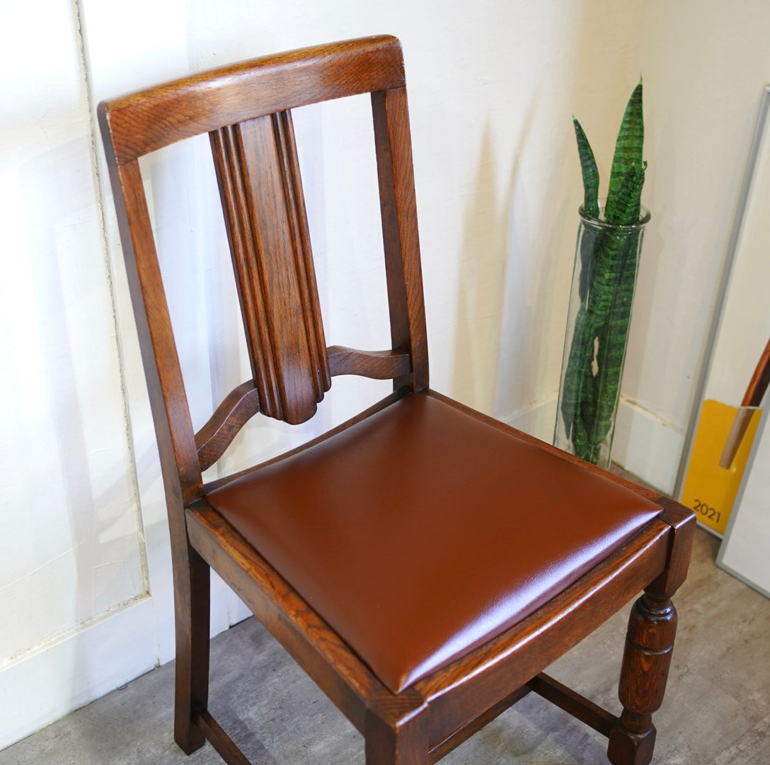 英国アンティーク バルボスレッグ ダイニングチェア 【2】 中古 小ぶり