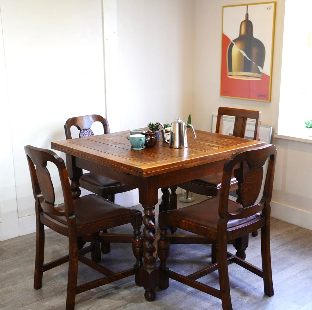 英国アンティーク バルボスレッグ ダイニングチェア 【2】 中古 小ぶり