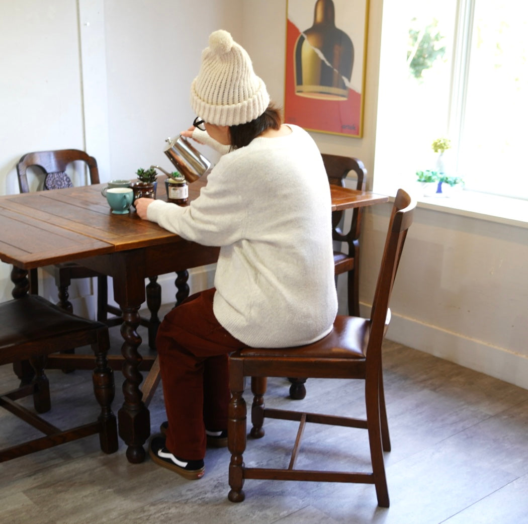 英国アンティーク バルボスレッグ ダイニングチェア 【2】