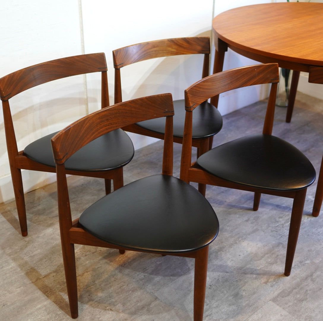 フレムロジェ / Frem Rojle ダイニングセット5点 ハンス・オルセン 北欧 ラウンドテーブル