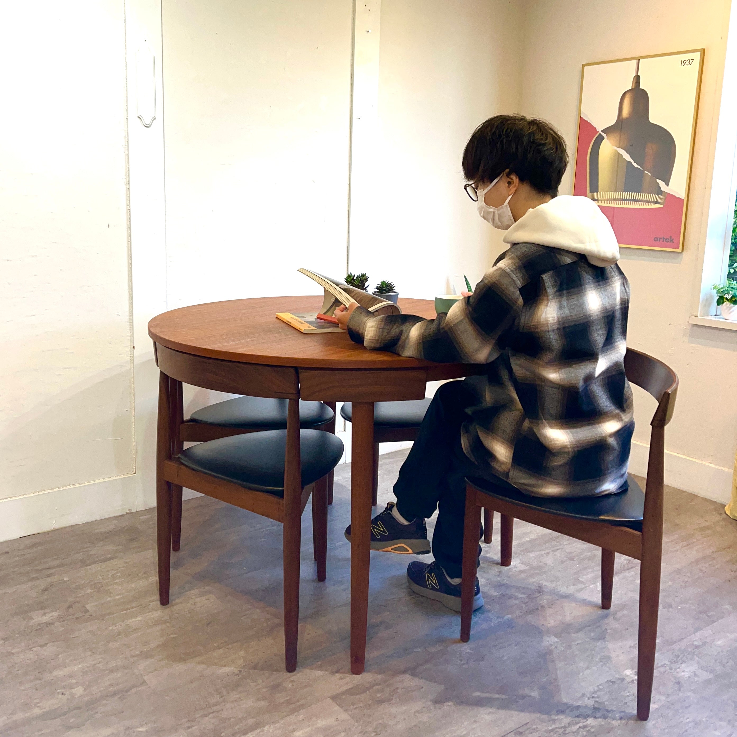 フレムロジェ / Frem Rojle ダイニングセット5点 ハンス・オルセン