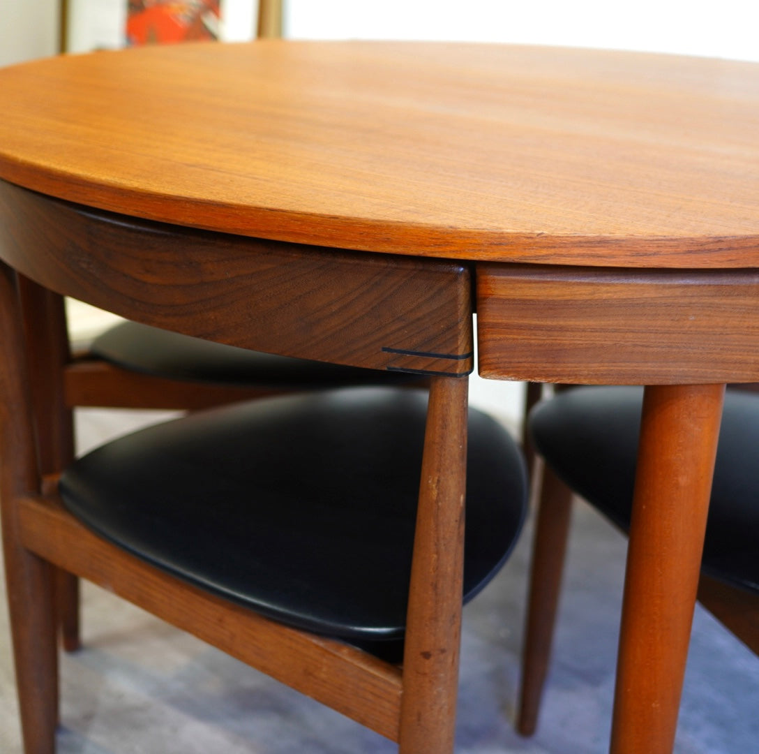 フレムロジェ / Frem Rojle ダイニングセット5点 ハンス・オルセン 北欧 ラウンドテーブル