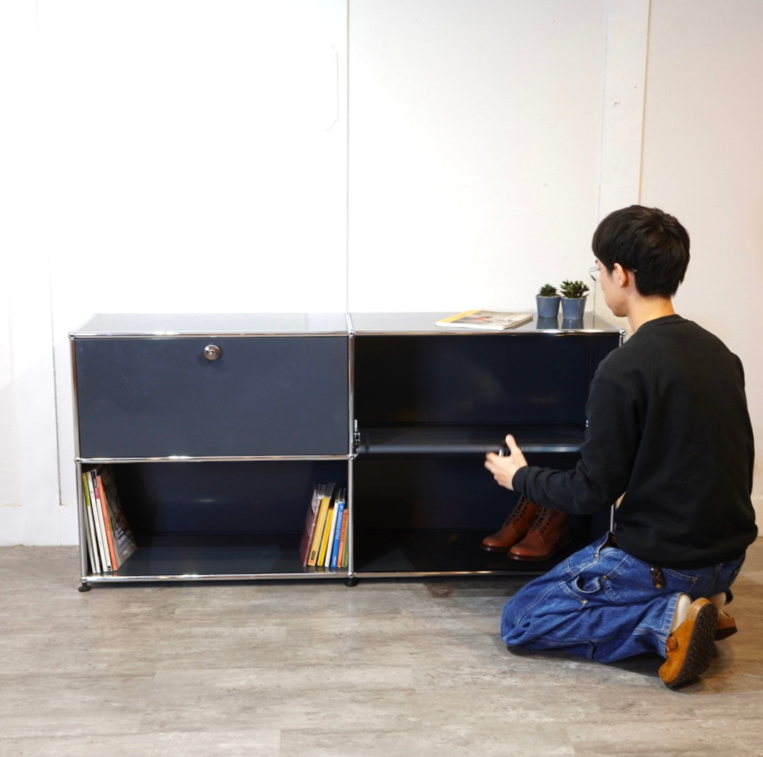 USMハラー / USM Haller モジュラーキャビネット 2列2段 サイドボード ネイビーグレー