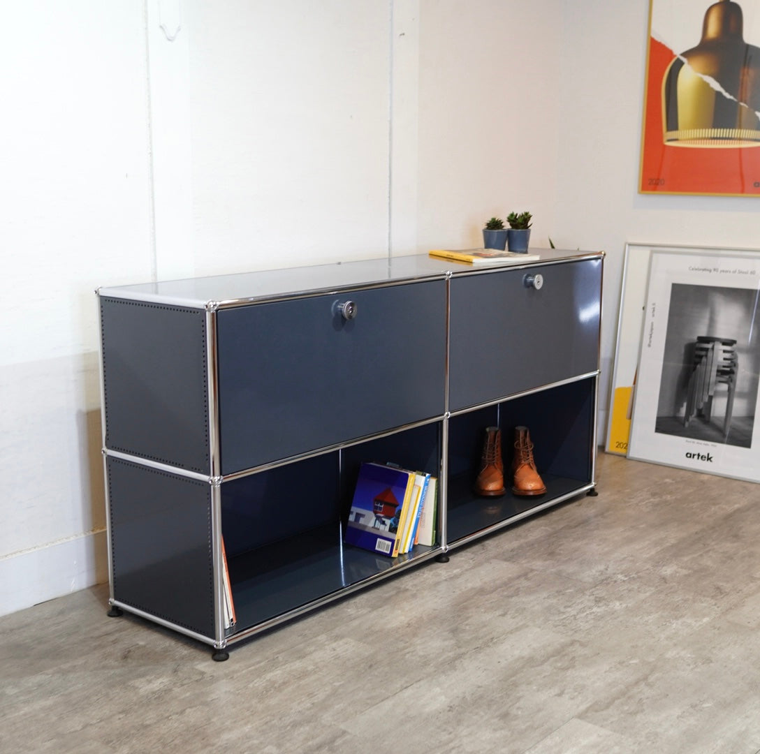 USMハラー / USM Haller モジュラーキャビネット 2列2段 サイドボード ネイビーグレー