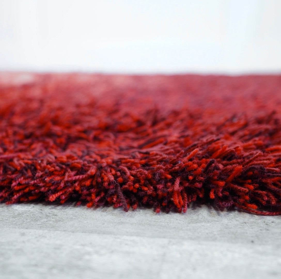 オリエンタルカーペット 山形緞通 手刺し NAMI Mandarin Red Dark