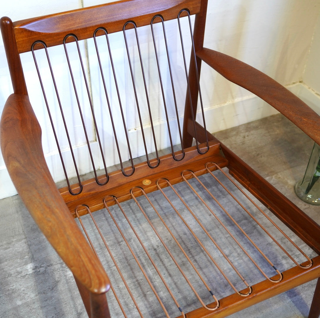 フランス & デヴァーコセン / France & Daverkosen ヴィンテージ アームソファ 1人掛け グレーテ・ヤルク デンマーク 北欧