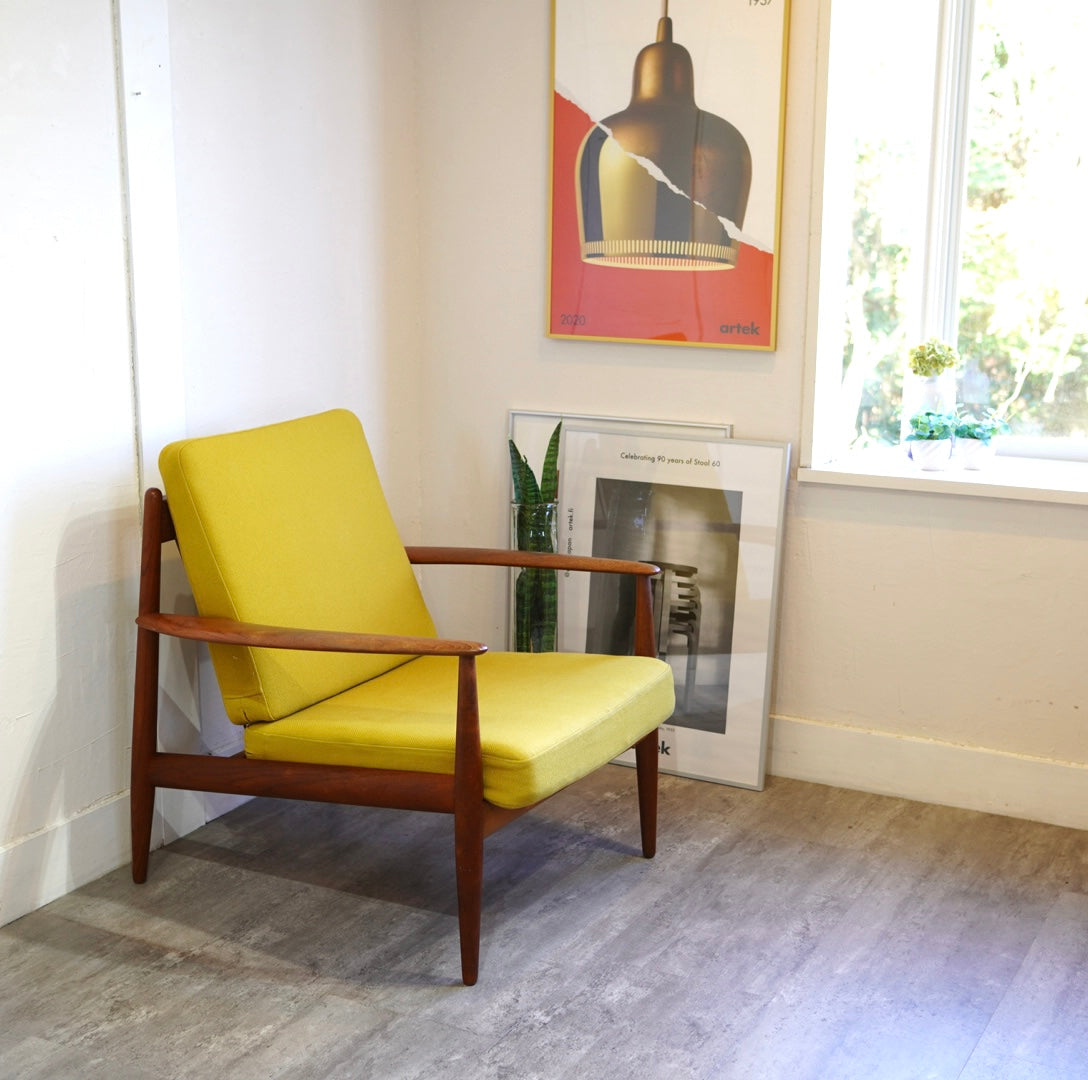 フランス & デヴァーコセン / France & Daverkosen ヴィンテージ アームソファ 1人掛け グレーテ・ヤルク デンマーク 北欧