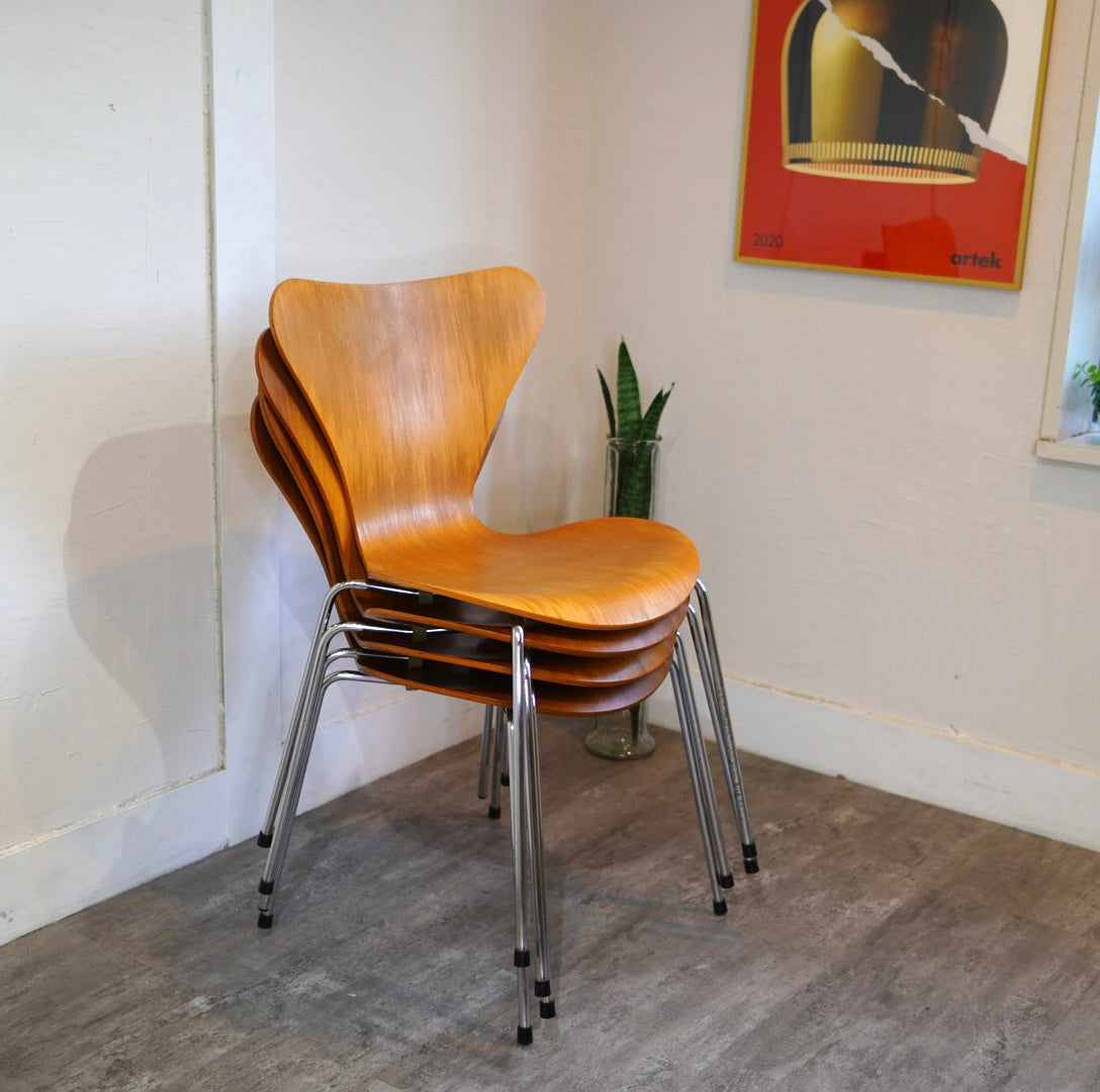 フリッツハンセン アルネ・ヤコブセン セブンチェア ビーチナチュラル 美品 ③ フリッツ・ハンセン FRITZ HANSEN セブンチェア seven chair