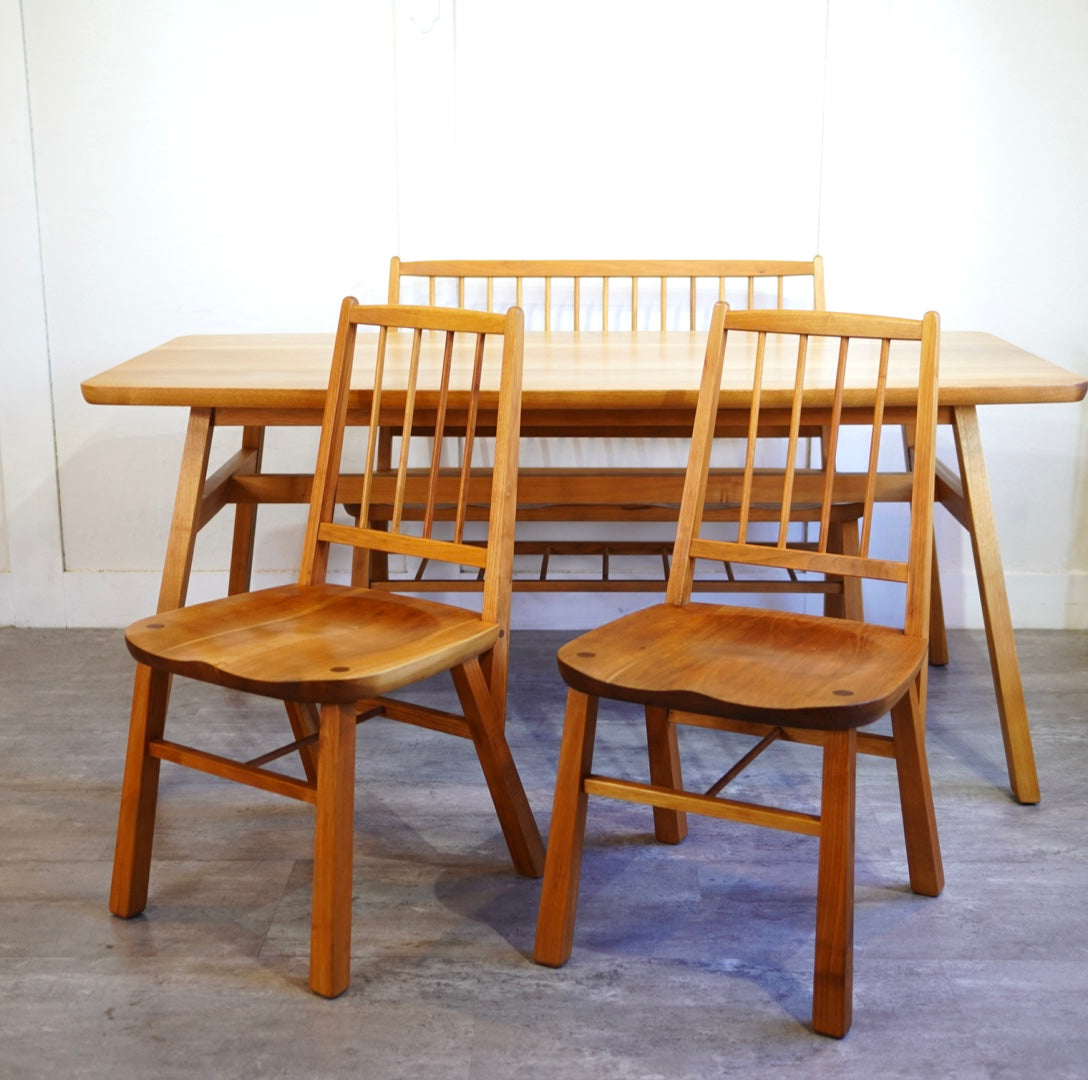 ミノ / MINO ダイニング4点セット テーブル チェア ベンチ