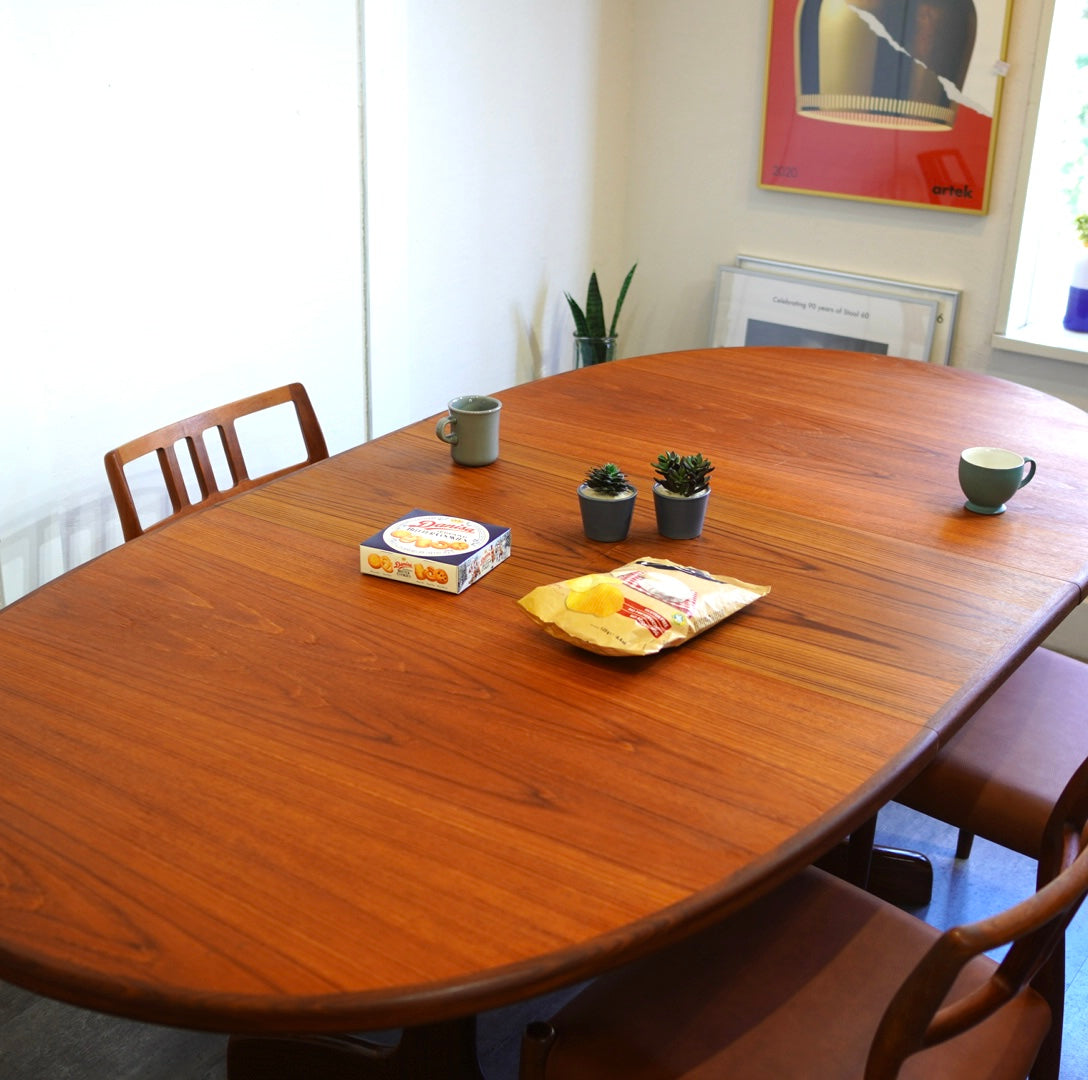 ジープラン / G-PLAN ホエールレッグ エクステンションテーブル チーク オーバル 伸長式 ヴィンテージ