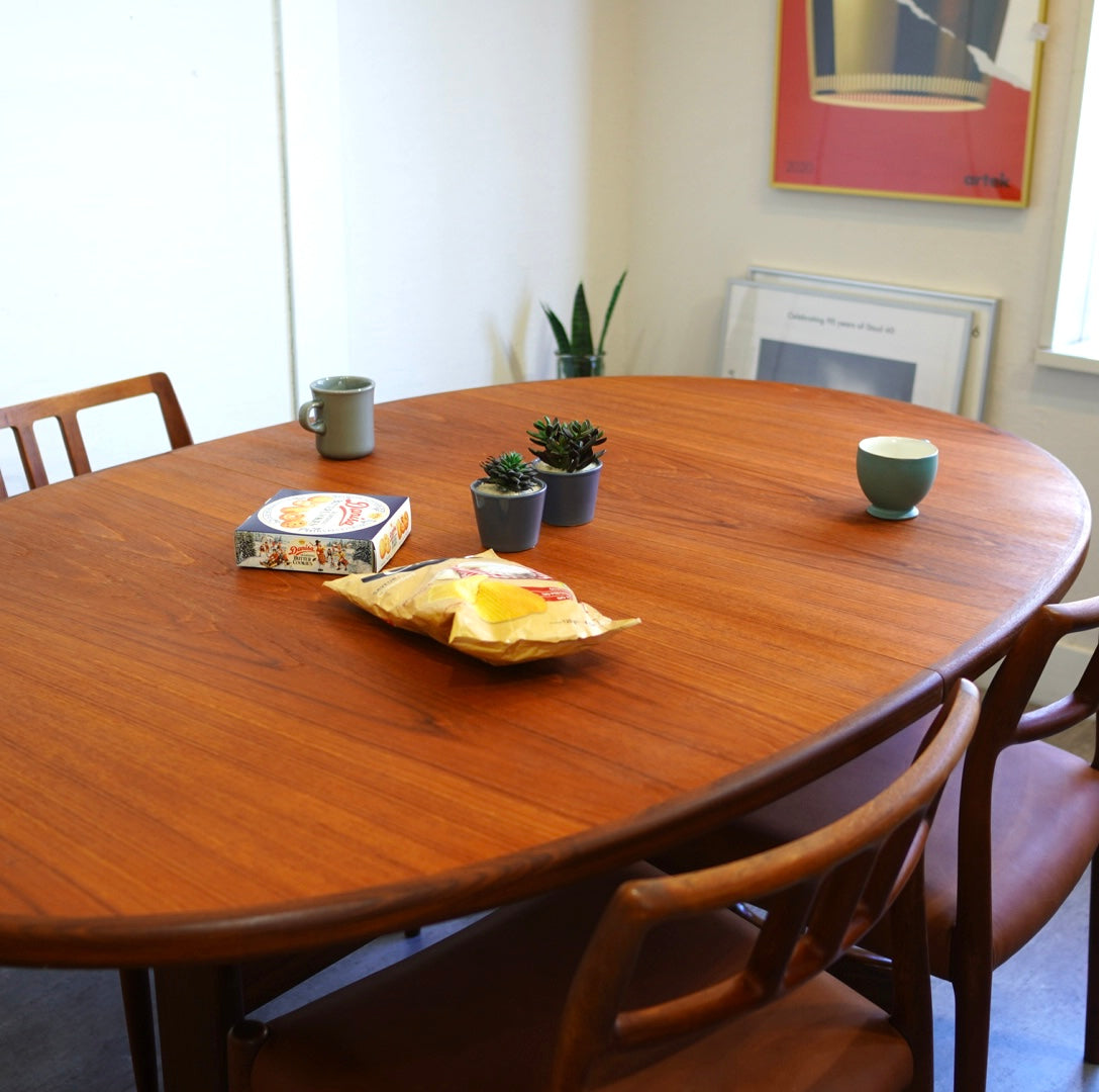 ジープラン / G-PLAN ホエールレッグ エクステンションテーブル チーク オーバル 伸長式 ヴィンテージ