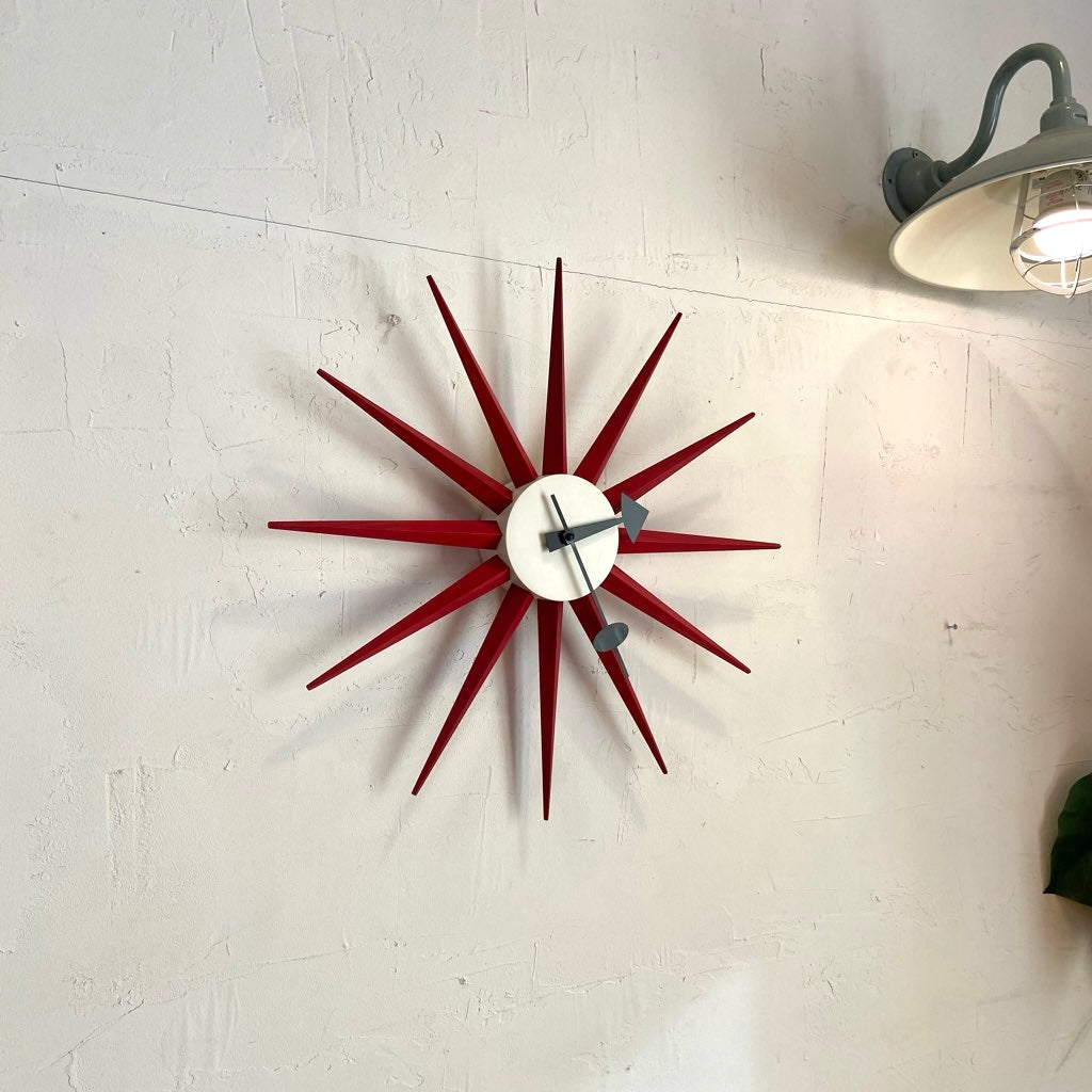 ヴィトラ / Vitra / サンバーストクロック 赤 ジョージ・ネルソン 中古