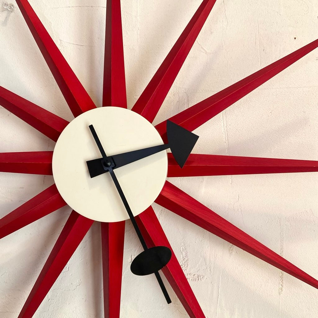 ヴィトラ / Vitra / サンバーストクロック 赤 ジョージ・ネルソン 中古