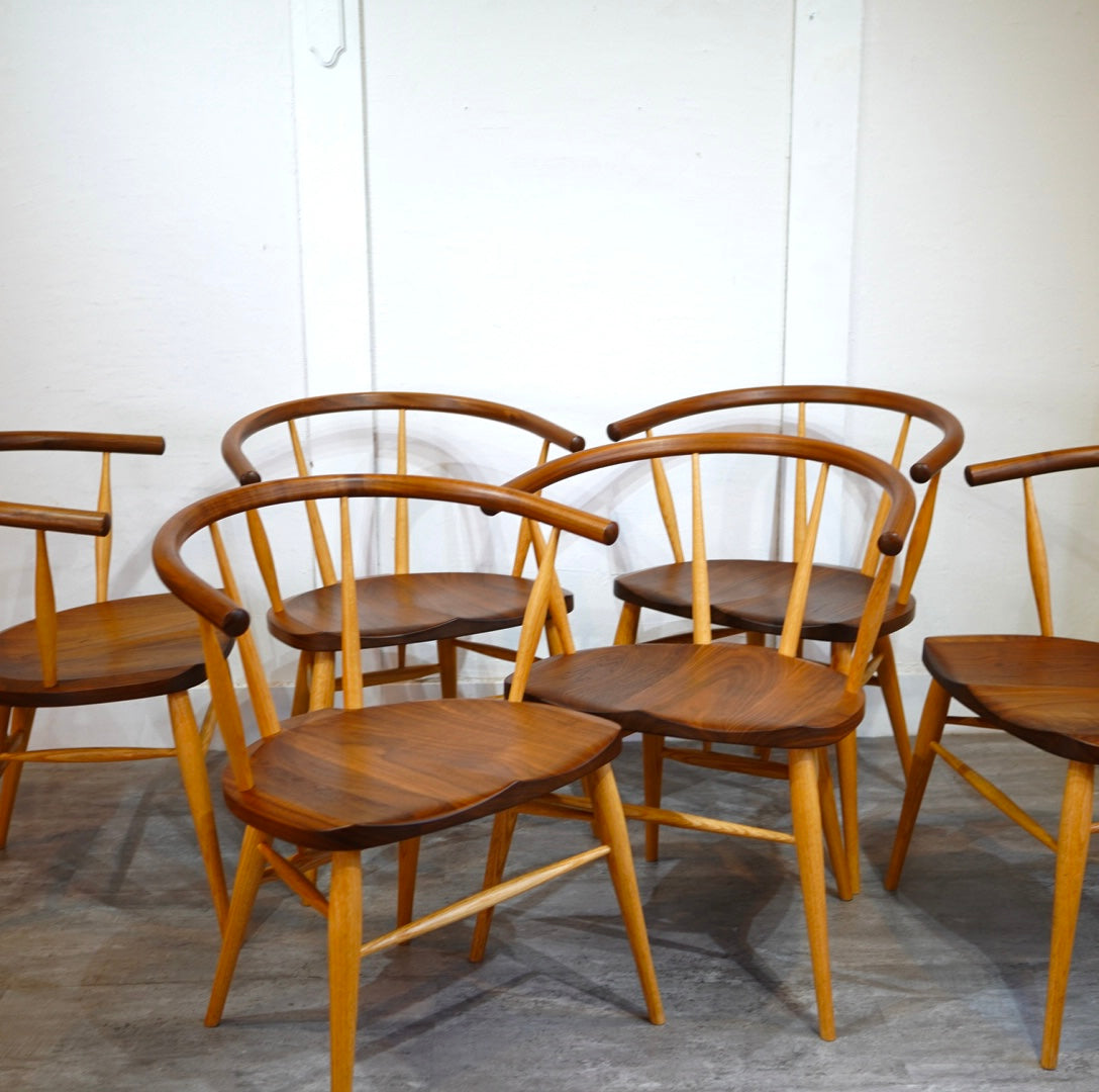 高山ウッドワークス 柏木工 カフェチェア 岩倉栄利 ダイニングチェア ウォールナット