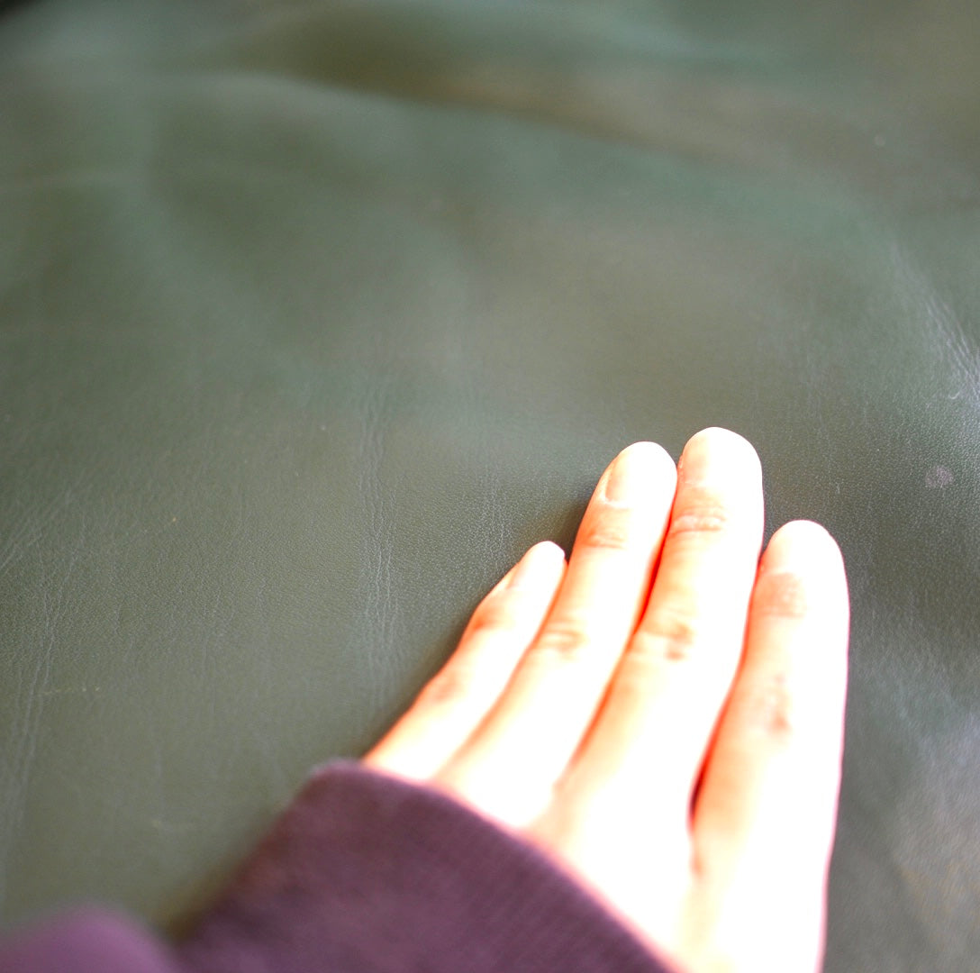 カリモク / karimoku ハイバック カウチソファ 本革 グリーン