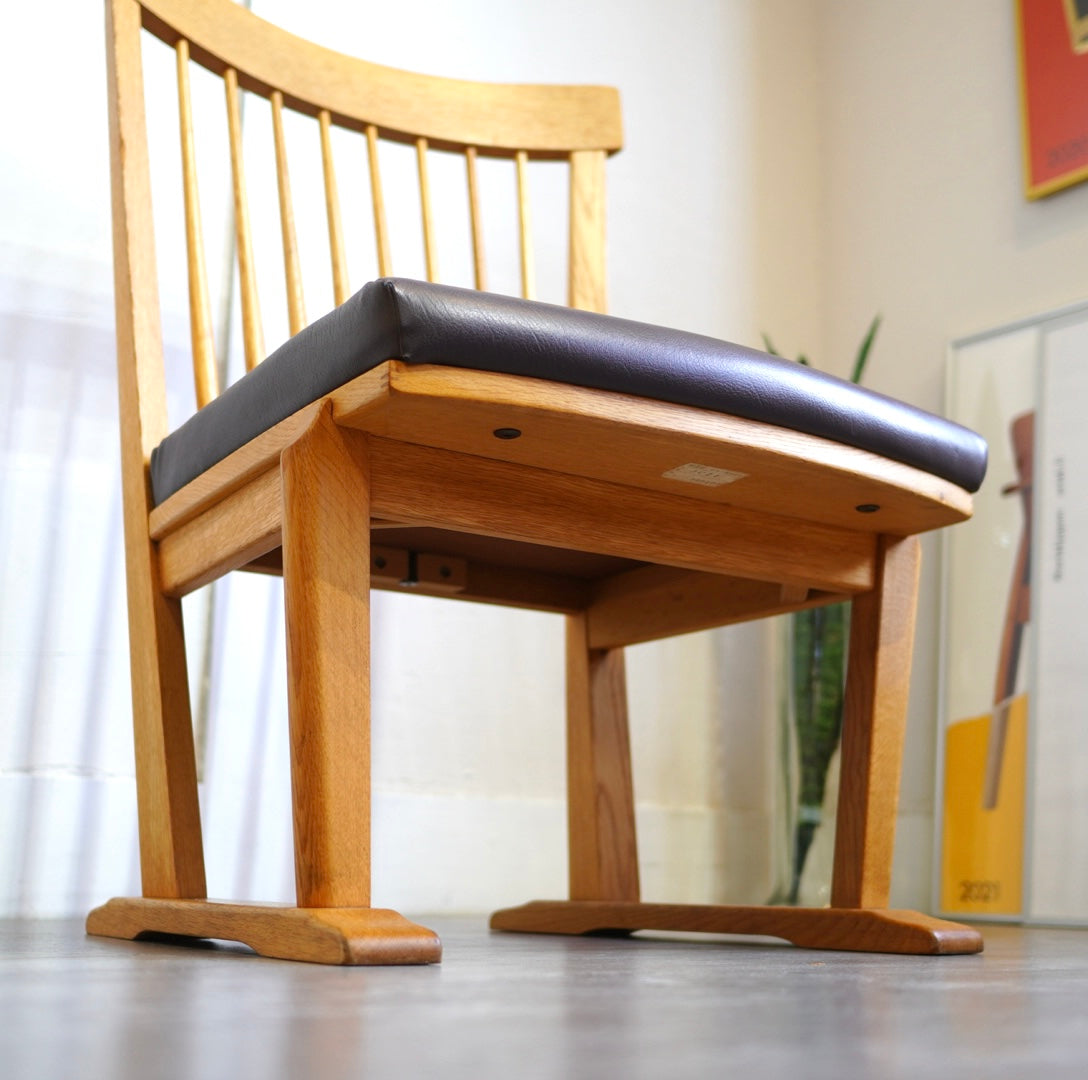 KASIWA / 柏木工 オーク材ダイニングローチェア 中古 椅子 ナチュラル