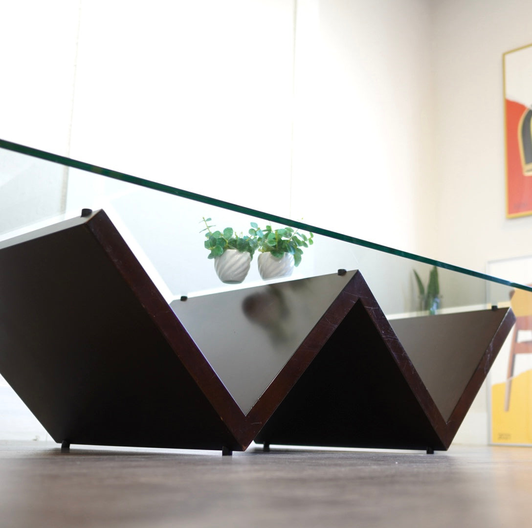 アルフレックス / arflex モンターニャ / MONTAGNA ガラステーブル ローテーブル 川崎文男