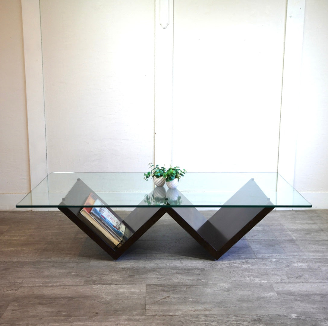 アルフレックス / arflex モンターニャ / MONTAGNA ガラステーブル ローテーブル 川崎文男