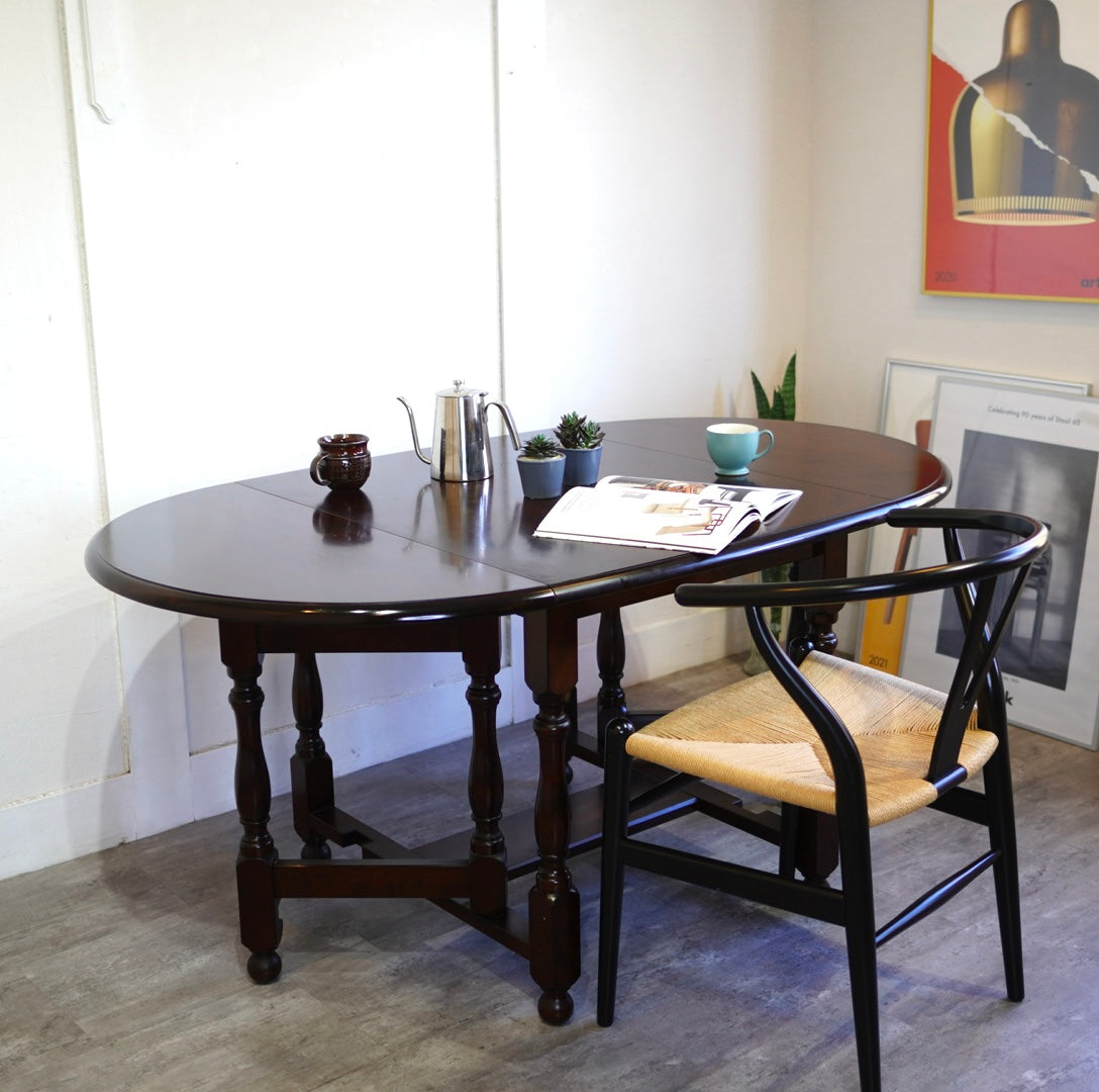 松本民芸家具 M型 楕円 バタフライテーブル