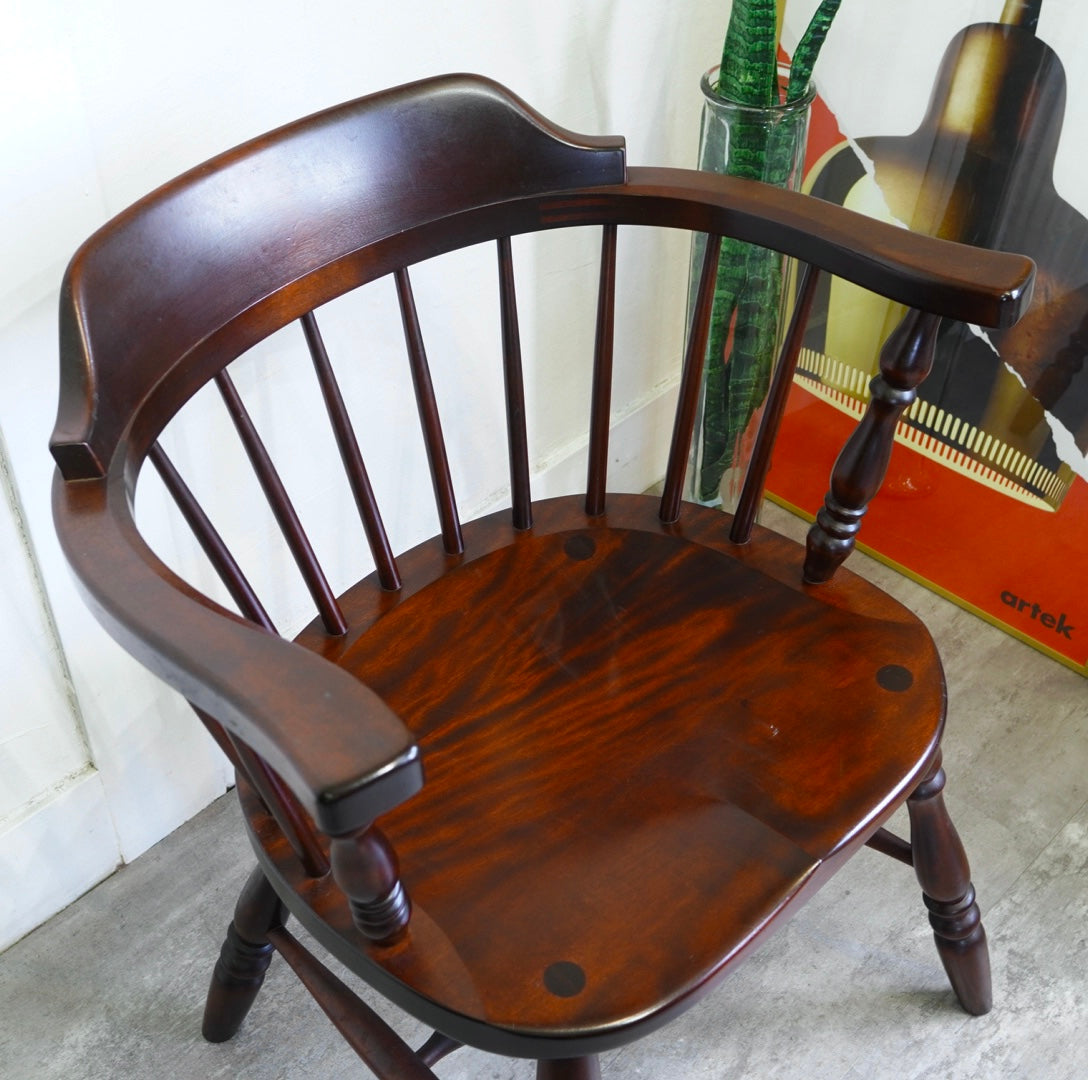 T8333☆美品☆松本民芸家具☆#91型☆アームチェア☆キャプテンチェア☆ 松本民芸家具 ♯91型 キャプテンチェア 中古 木 民藝 かっこいい 椅子