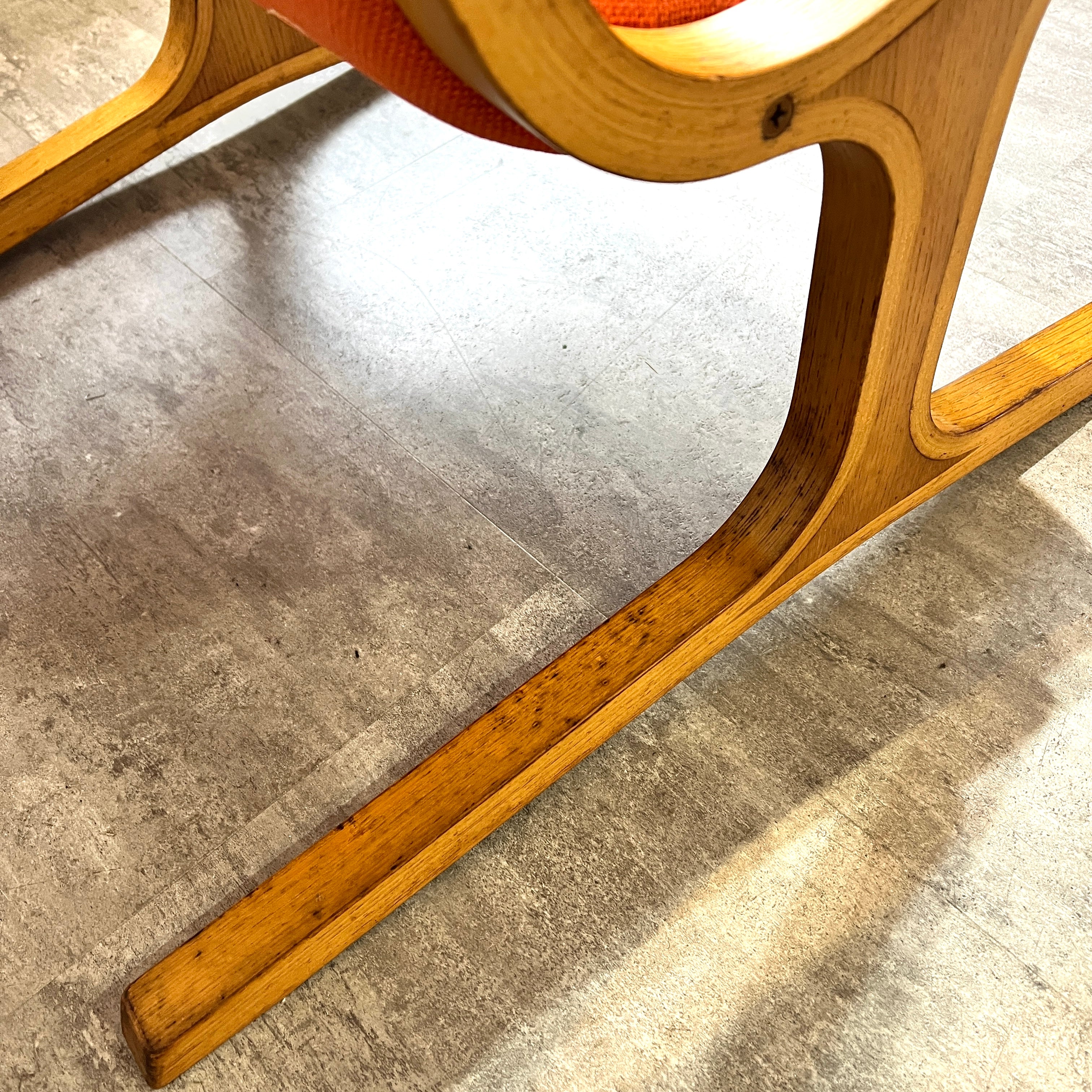 天童木工 ヘロン ハイバックチェア オレンジ ヴィンテージ