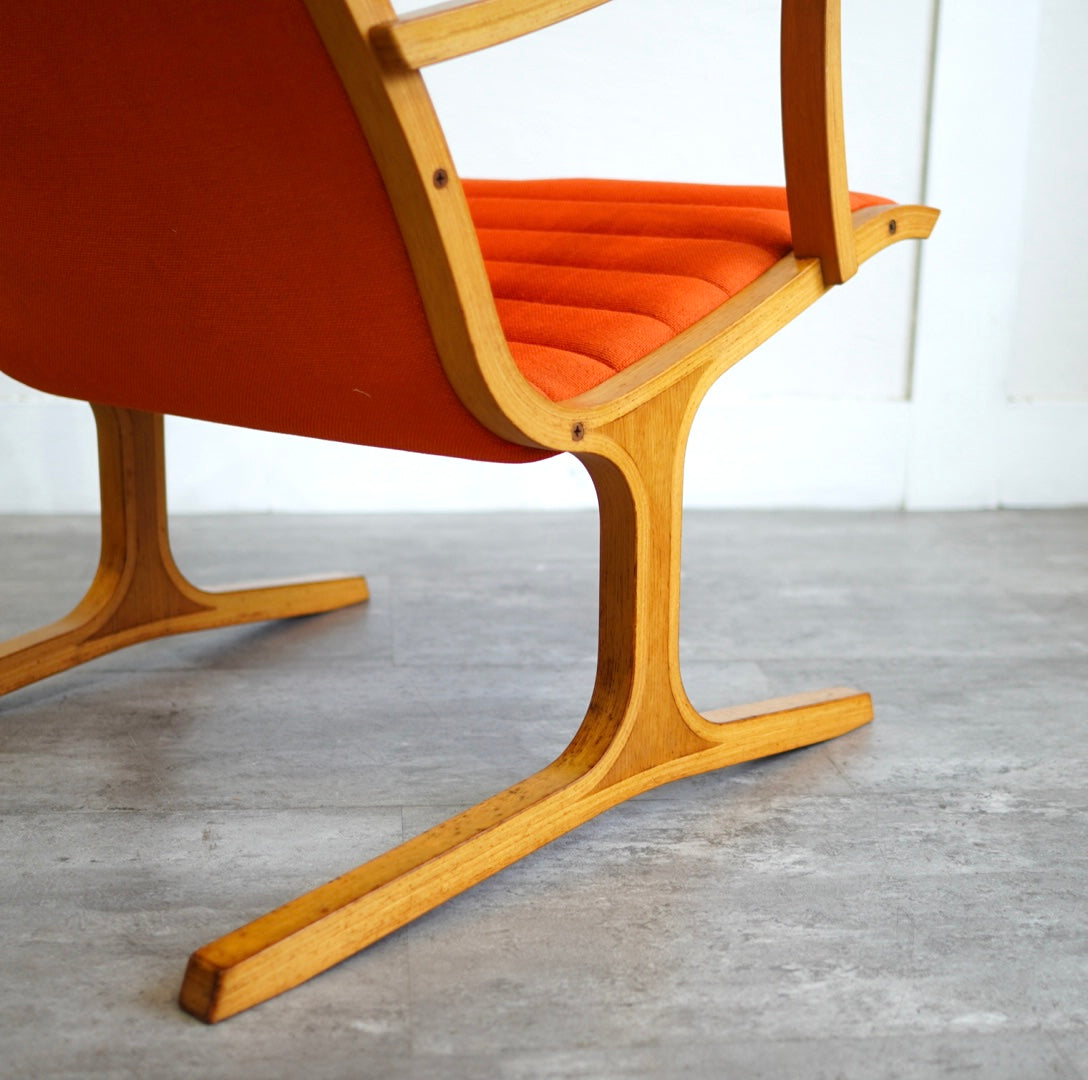 天童木工 ヘロン ハイバックチェア オレンジ ヴィンテージ