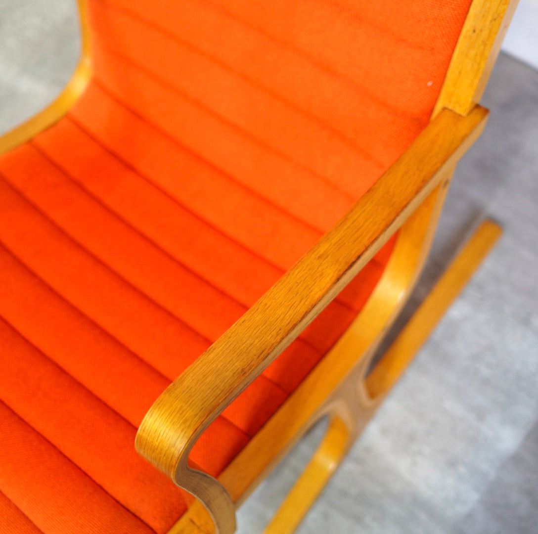 天童木工 ヘロン ハイバックチェア オレンジ ヴィンテージ 中古 名品