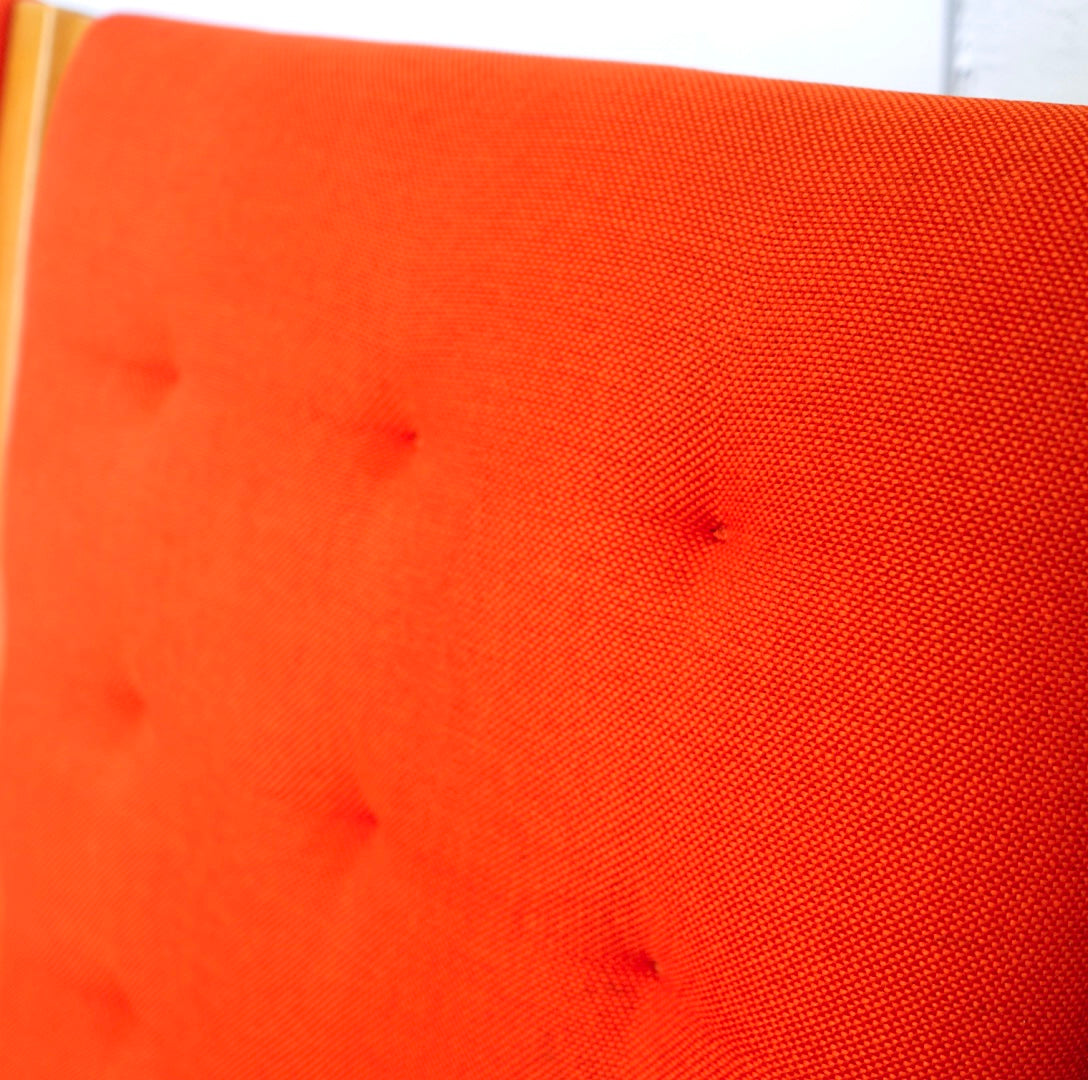 天童木工 ヘロン 3Pソファ ハイバック 3人掛 オレンジ ヴィンテージ