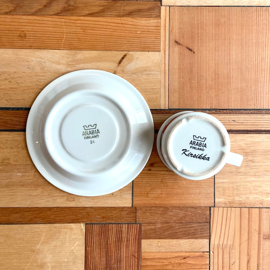 アラビア / ARABIA  キルシッカ / Kirsikka カップ＆ソーサー さくらんぼ ヴィンテージ