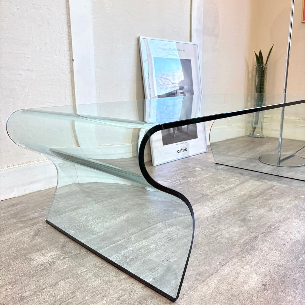 フィアムイタリア / FIAM Italia シャルロッテ ガラステーブル① W125 ヴィットリオ・リヴィ