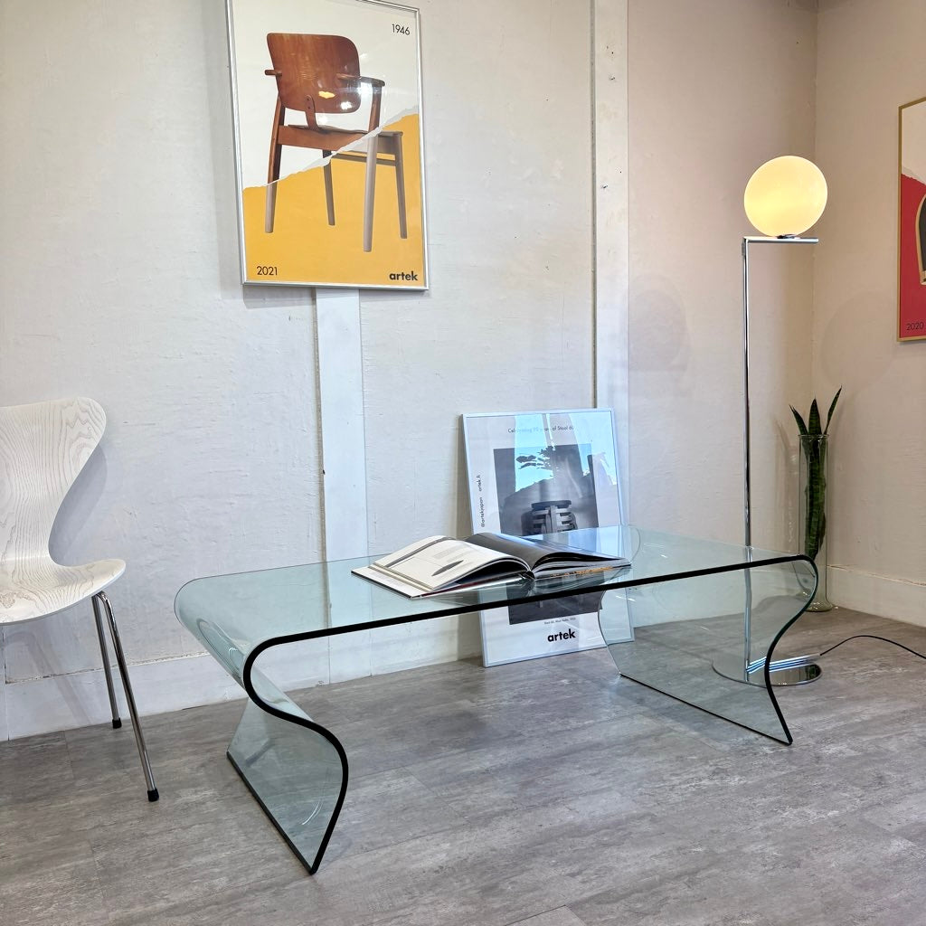 フィアムイタリア / FIAM Italia シャルロッテ ガラステーブル① W125 ヴィットリオ・リヴィ