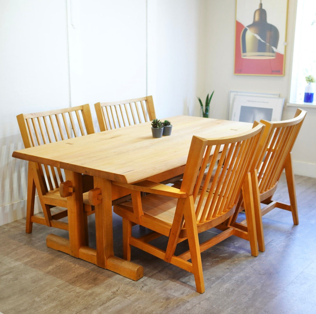 無垢材 ダイニングセット ロータイプ ダイニングテーブル ローチェア