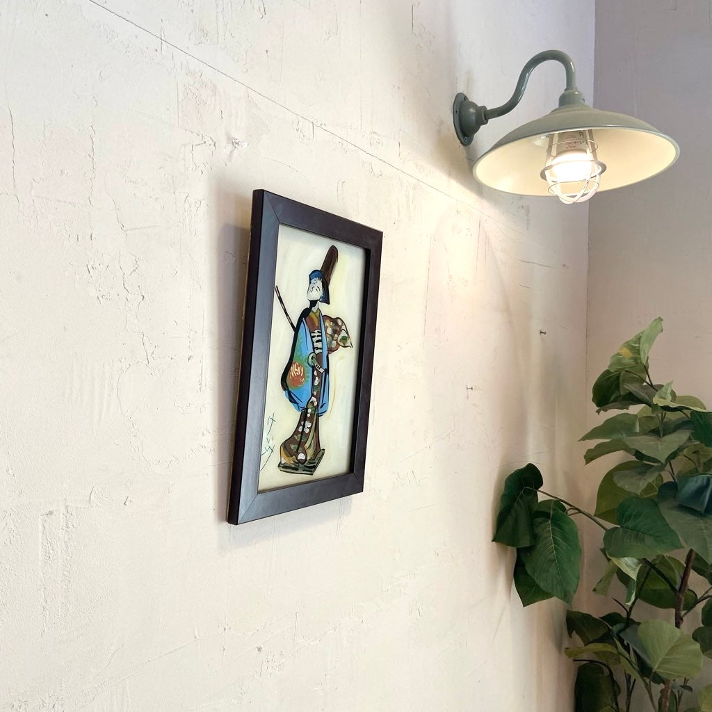 芹沢銈介  ガラス絵 「人形」1965年