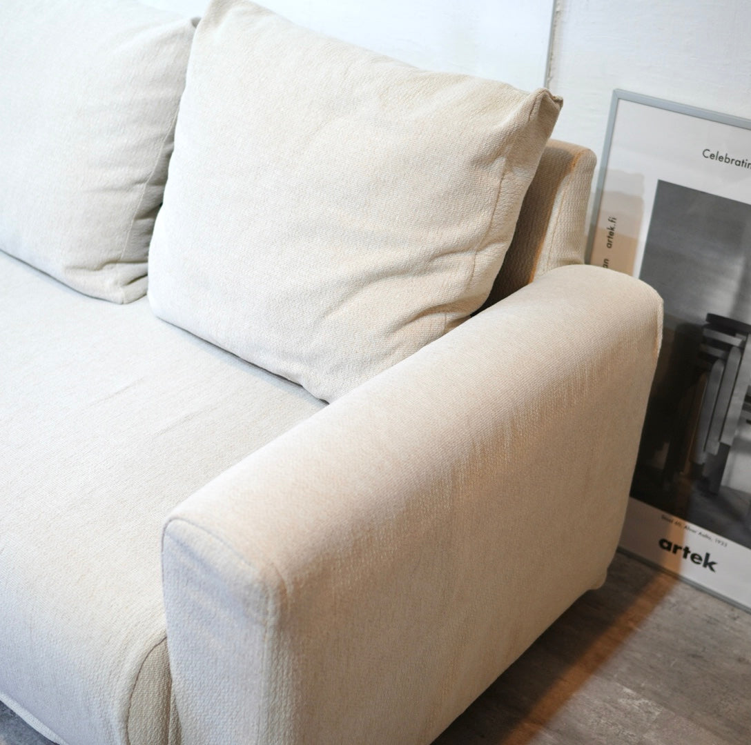フランネルソファ / FLANNEL SOFA 3人掛けソファ 中古 ホワイト 白 大きい