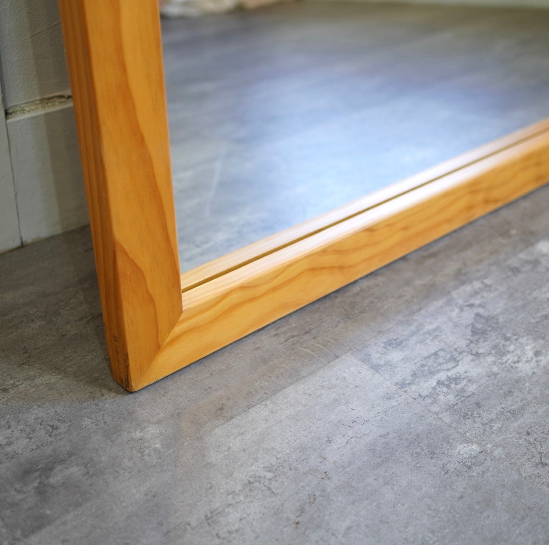 パイン材フレーム 大型ミラー 姿見