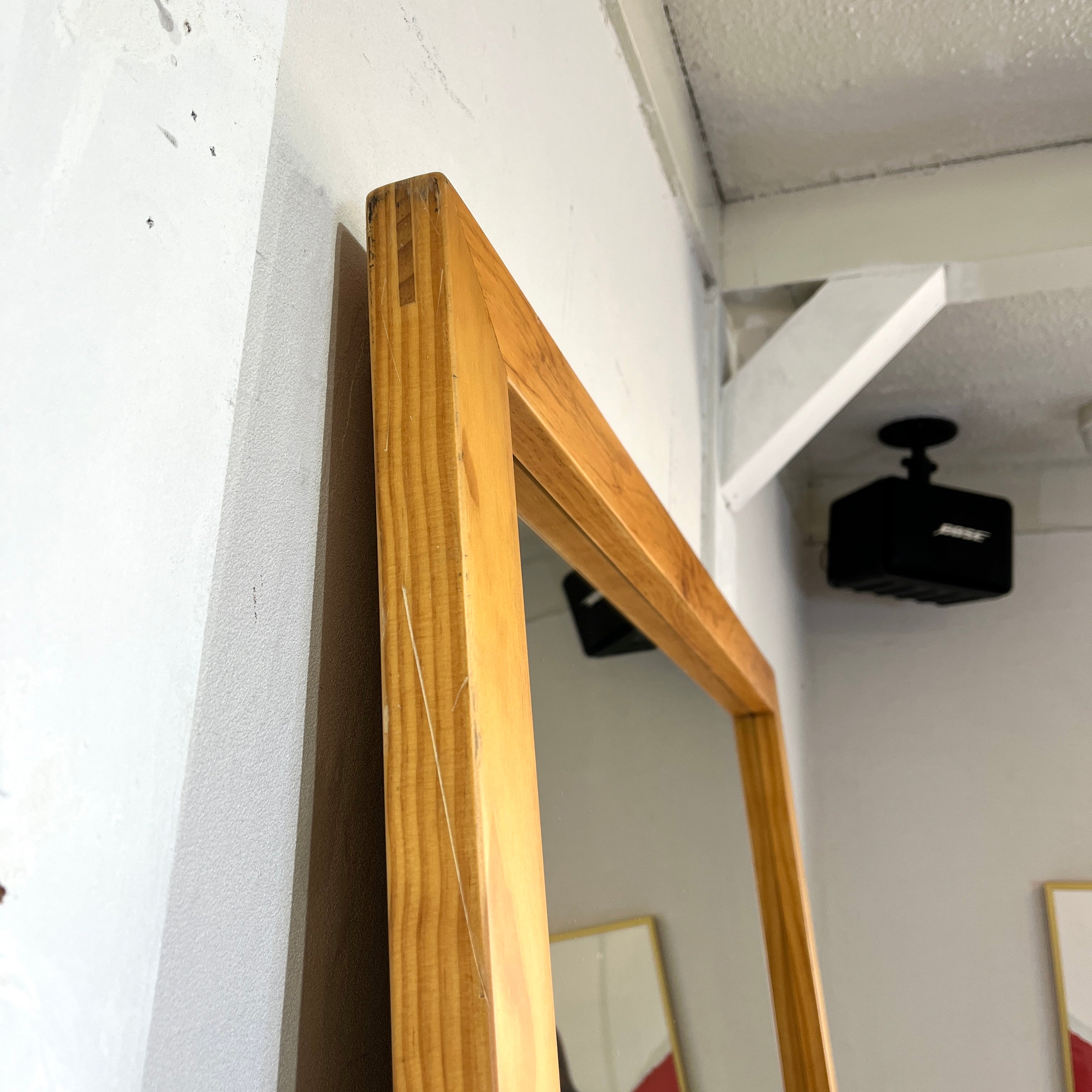 パイン材フレーム 大型ミラー 姿見