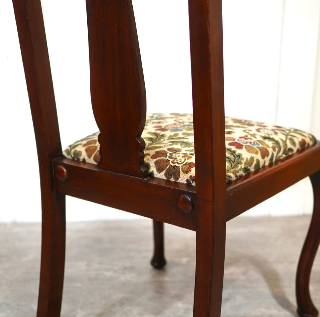 アンティーク ダイニングチェア 椅子 花柄