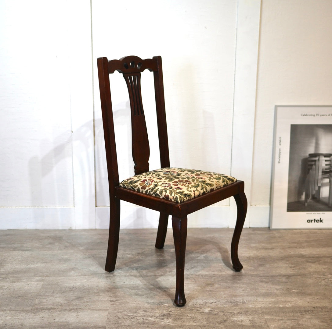 アンティーク ダイニングチェア 椅子 花柄