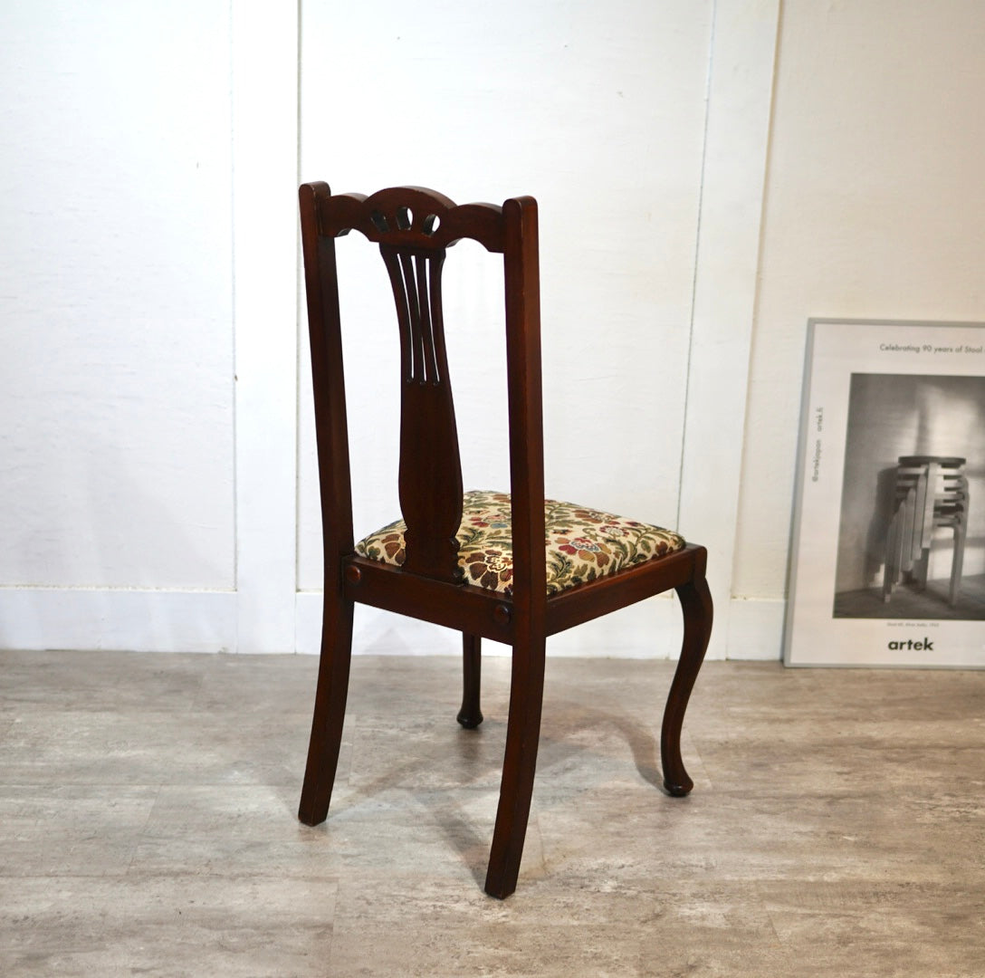 アンティーク ダイニングチェア 椅子 花柄