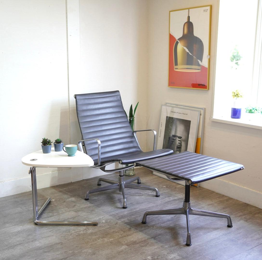 ハーマンミラー / Herman Miller アルミナムグループ ラウンジチェア&オットマン ブラック ヴィンテージ