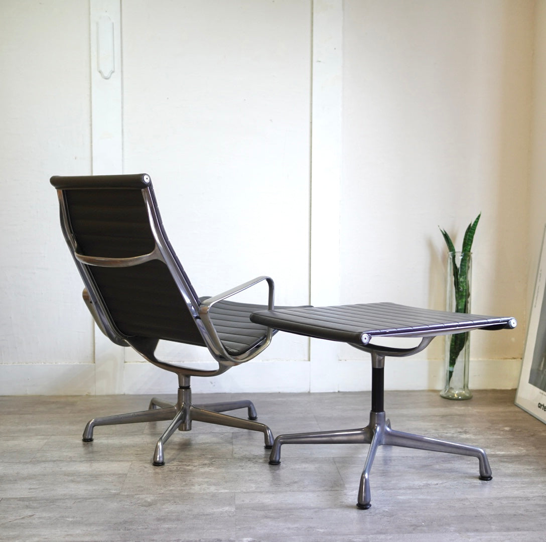 ハーマンミラー / Herman Miller アルミナムグループ ラウンジチェア&オットマン ブラック ヴィンテージ