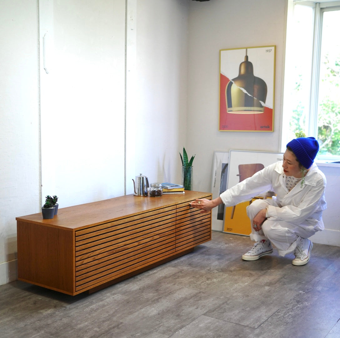 広松木工 VERA CREPA / ベラクレッパ テレビボード 150 オーク 中古 TV