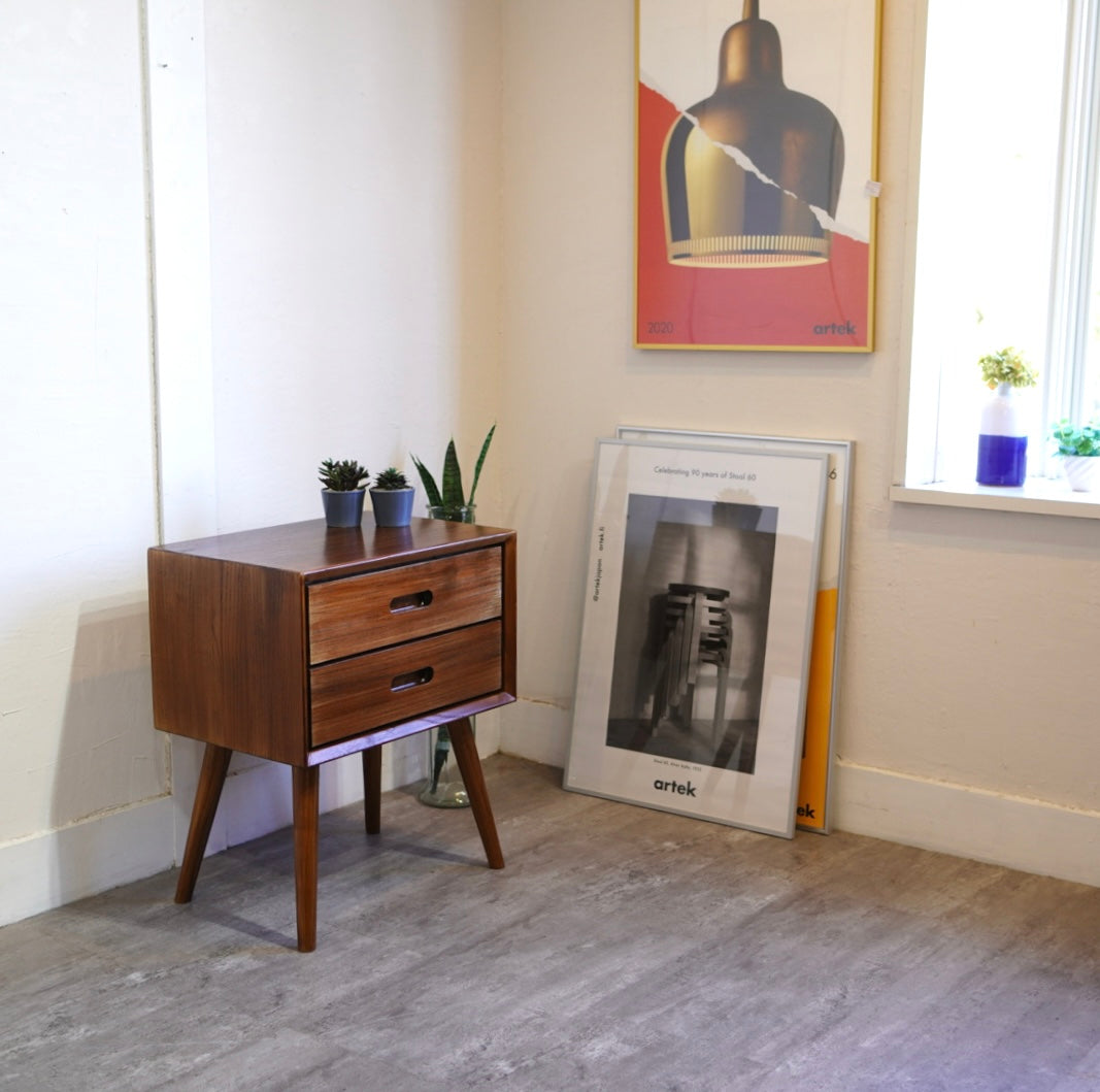 スンカイ材 サイドチェスト ウォールナット ナチュラル 未使用