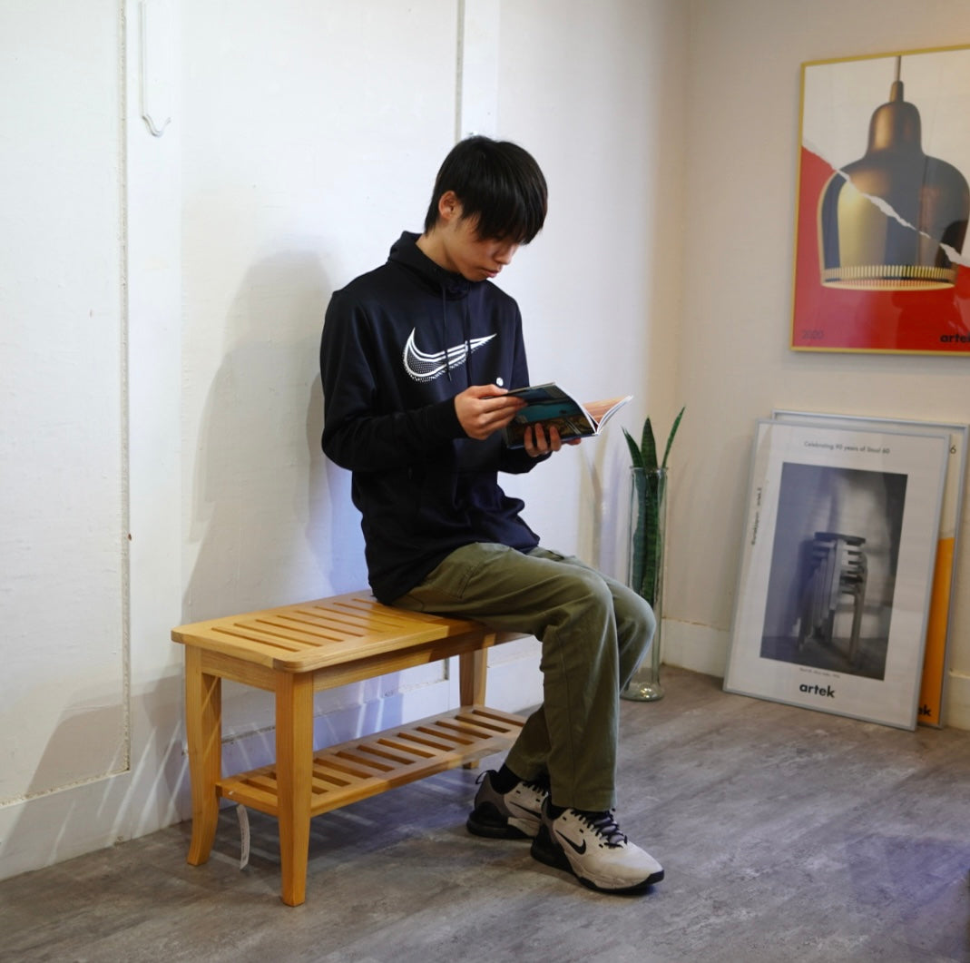 スンカイ材 ベンチ ナチュラル色 未使用 椅子 腰掛 玄関 チェア