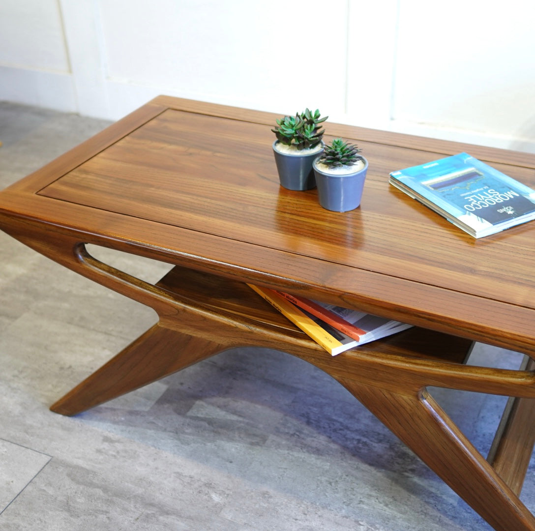 スンカイ材 コーヒーテーブル ウォールナット ナチュラル 未使用