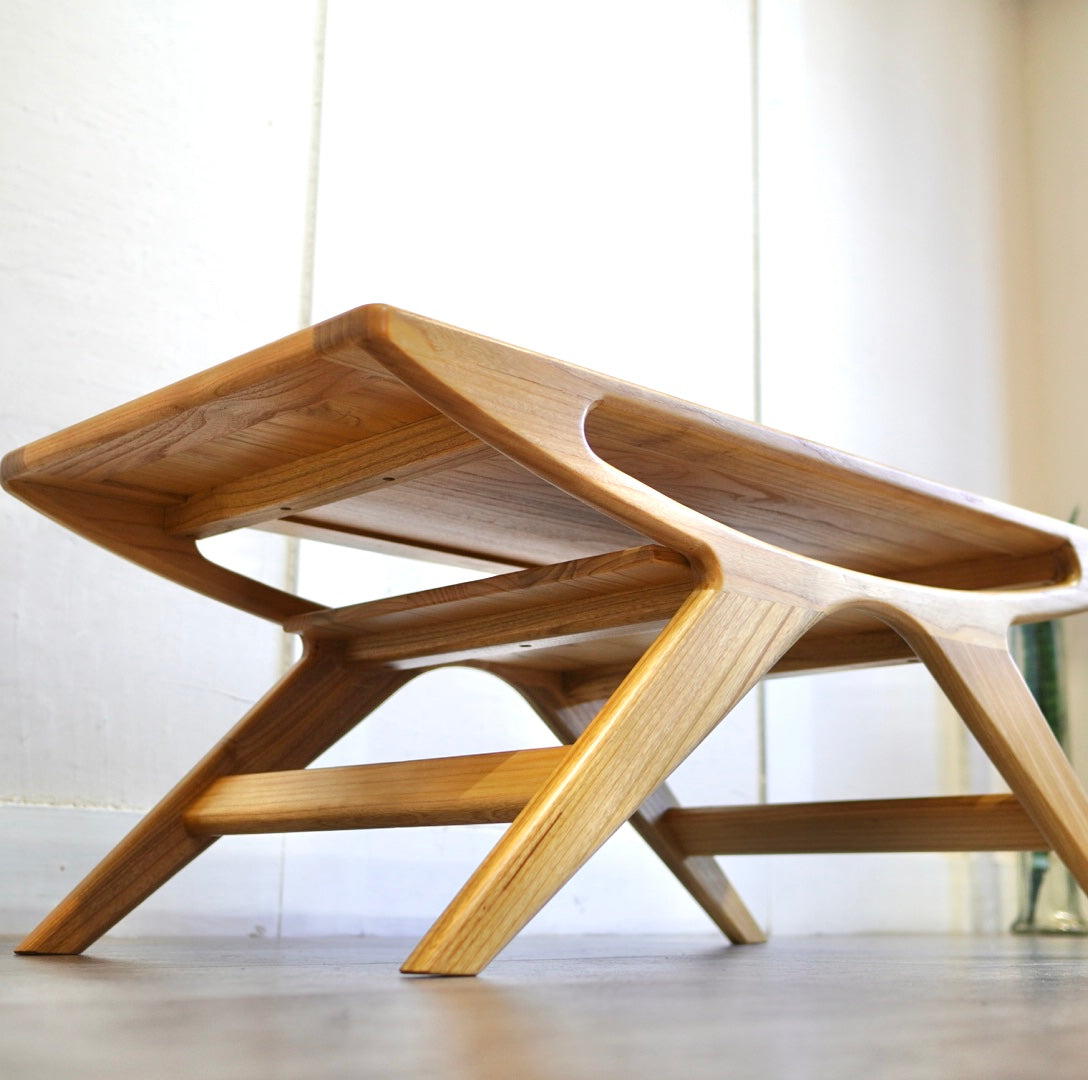 スンカイ材 コーヒーテーブル ウォールナット ナチュラル 未使用