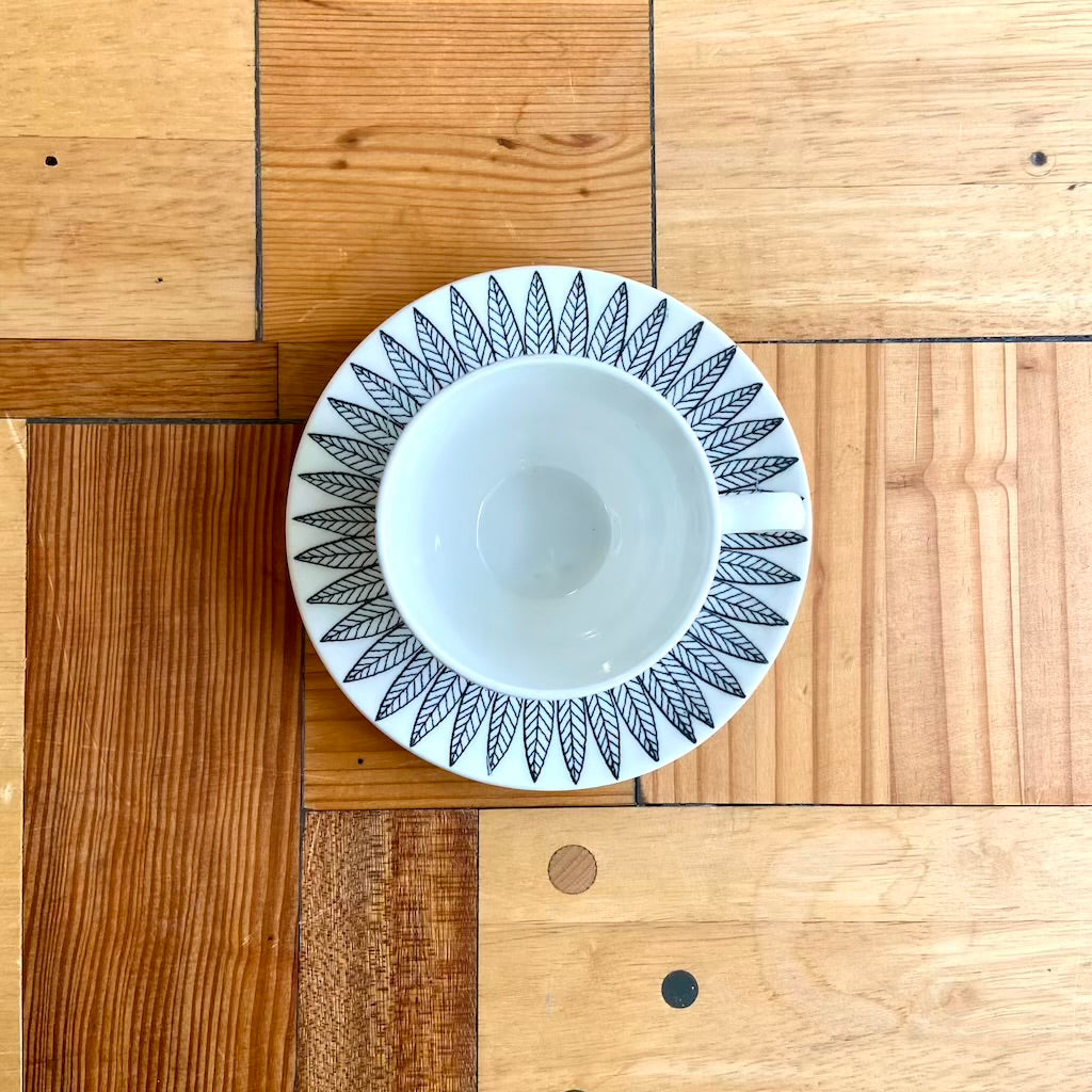 グスタフスベリ / Gusatavsberg サリックス / Salix シリーズ カップ＆ソーサー ブラック ヴィンテージ リンドベリ